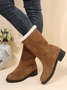 Plus Size Winter Casual Slip On Warm Lined Snow Boots