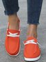 Non-slip women's Moccasins lace-up simple flat in orange