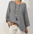 Plus Size Casual Solid Long Sleeve Tops