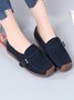 Wear-resistant non-slip women's loafers soft comfortable casual buckle flats