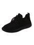 Plus Size Breathable Mesh Fabric Lace-up Decor Sports Sneakers