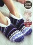 Leisure Home Ethnic Pattern Striped Coral Fleece Floor Socks Autumn Winter Warmth Thickening Accessories