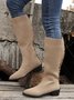 Solid Color Simple And Comfortable Flying Woven Elastic High Socks Boots
