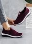 Breathable Mesh Fabric Slip On Sports Sneakers