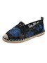 Mesh embroidery women's woven slip on shoes in multi-color