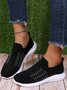 Women's Plus Size Slip On Mesh Fabric Sneakers