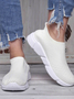 Women Breathable Elastic Cloth Sneakers Platform Slip On Sneakers