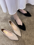 Plain All Season Simple Polyester Closed Toe Nylon Rubber Slip On Shallow Shoes Women's Shoes for Women