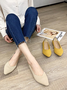 Casual Plain Summer Polyester Daily Flat Heel Mesh Fabric Rubber Shallow Shoes Women's Shoes for Women