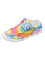(small-size) Women's comfortable lace-up flat Moccasins with Tie dye pattern in multiple sizes