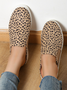 Casual leopard print canvas women's mules slip on shoes