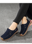 Bendable suede women's slip-ons with soft sole