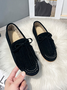 Multicolor Tassel Bow Decorated Women's Slip On Loafers