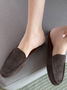 women's suede mule flat shoes