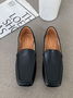 plain leather women's mule flat shoes
