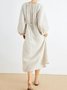 Loose Plain Casual Dress With No