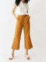 Linen Linen Loose Plain Fashion Pants