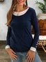 2 in 1 Buttoned Crew Neck Shirts Tops