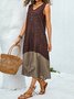 Cotton-Blend Sleeveless Weaving Dress