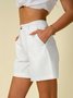 A-Line Casual Plain Shorts