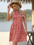 Plus size Floral Holiday Sleeveless Dress