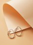 Fashion Golden Silver Spiral Exaggerated Circle Earrings