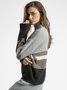 Color Block Casual Autumn Acrylic Daily Casual Long sleeve Fit Regular Sweater for Women