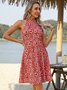 Plus size Floral Holiday Sleeveless Dress