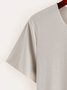 Women Plain Summer Casual Micro-Elasticity Daily Standard Fit H-Line Regular T-shirt