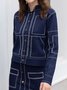 Women Jacquard Urban Autumn Acrylic Mid-weight Micro-Elasticity Daily Long sleeve Fit Sweater coat