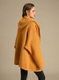Hooded Plain Simple Loosen Sweater Coat