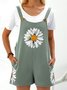 Floral-Print Casual Cotton-Blend Jumpsuit & Romper