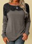 Casual Cotton Long Sleeve Crew Neck T-shirt