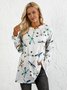 Plus Size Dragonfly Printed Casual Loosen Tops