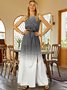 Polyester Cotton Sleeveless Casual Weaving Dress