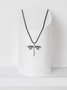 Vintage Dragonfly Moonstone Necklace