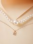 Vintage Exaggerated Pearl Beaded Necklace