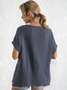 Plus Size Casual Crew Neck Short Sleeve Tops