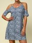 Plus Size Casual Sleeveless Printed Knitting Dress