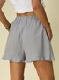 Pockets Cotton-Blend Solid Shorts