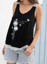 Butterfly Casual V Neck Top