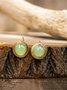 Vintage Casual Emerald Earrings