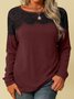 Casual Cotton Long Sleeve Crew Neck T-shirt