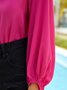 Casual Spring V neck Polyester Cotton Long sleeve Loose Regular Tops for Women