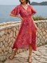 Holiday Polyester Cotton Weaving Dress