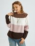 Geometric Cotton-Blend Long Sleeve Crew Neck Sweater