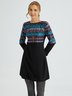 Womens Fall Clothing Black Women Sweater Dress Vintage Sweater Dress