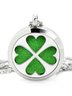 Hollow Alloy Four-leaf Clover Aromatherapy Pendant Necklace