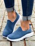 Breathable Mesh Fabric Slip On Sneakers