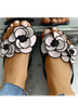 Women Summer Flower  Flat Heel Slipper